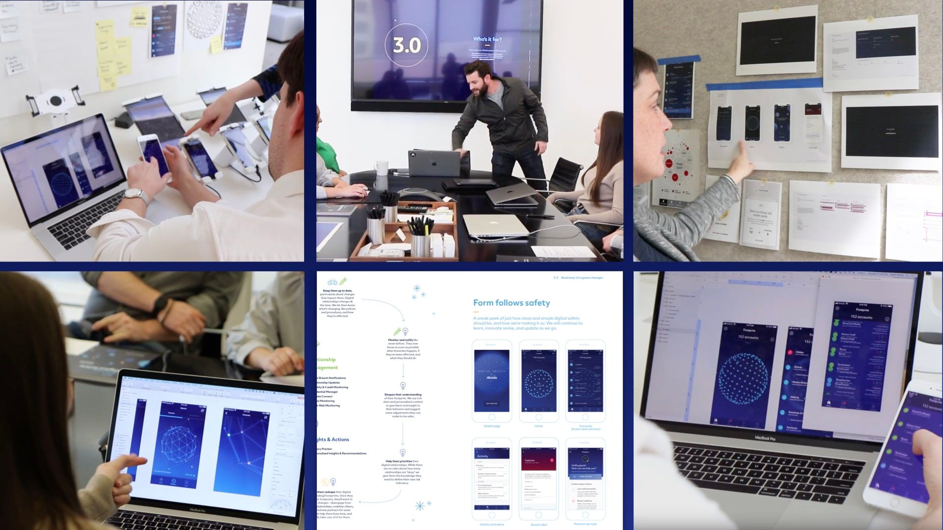 Allstate Digital Safety Design Process Collage
