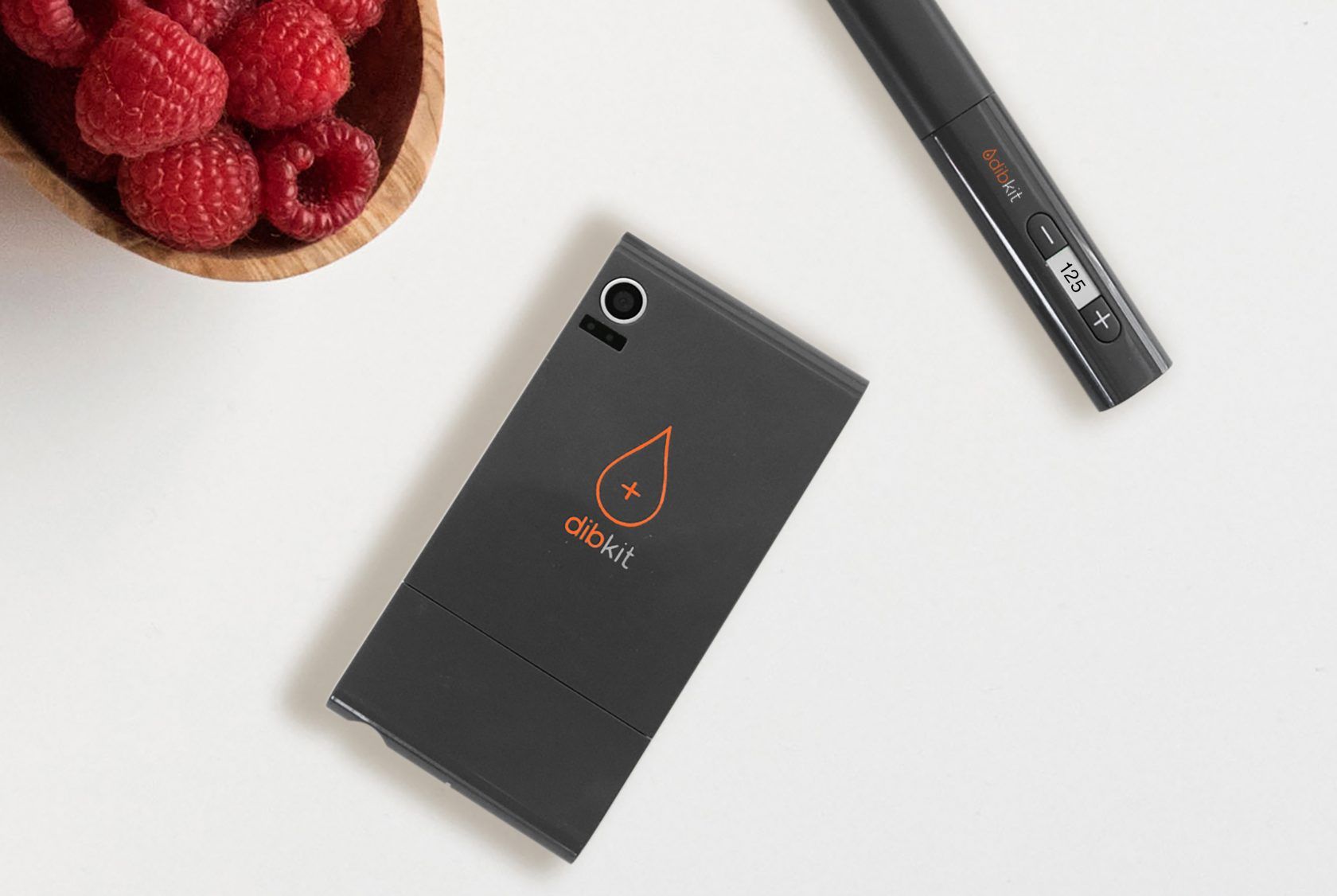 Dibkit Glucose Monitor And Lancing Device Flatlay
