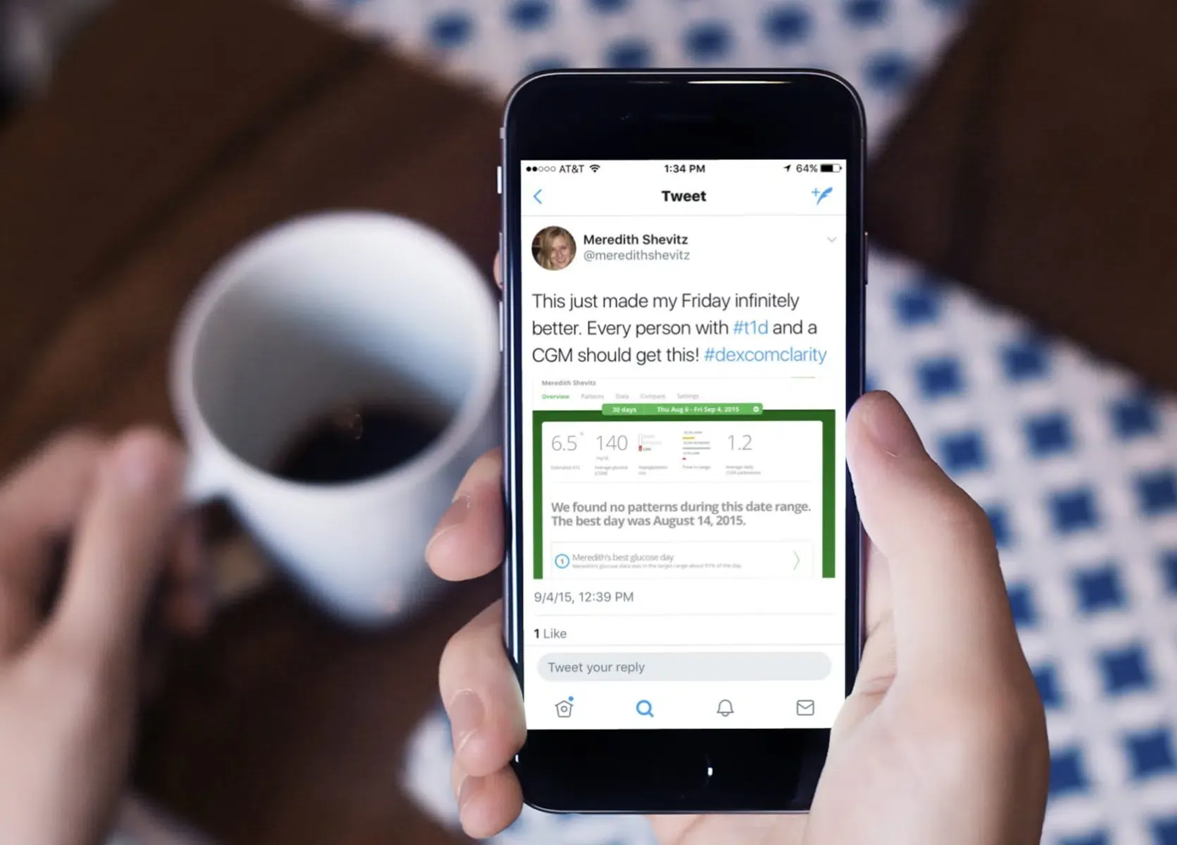 Digital Therapies CGM Data Tweet Phone
