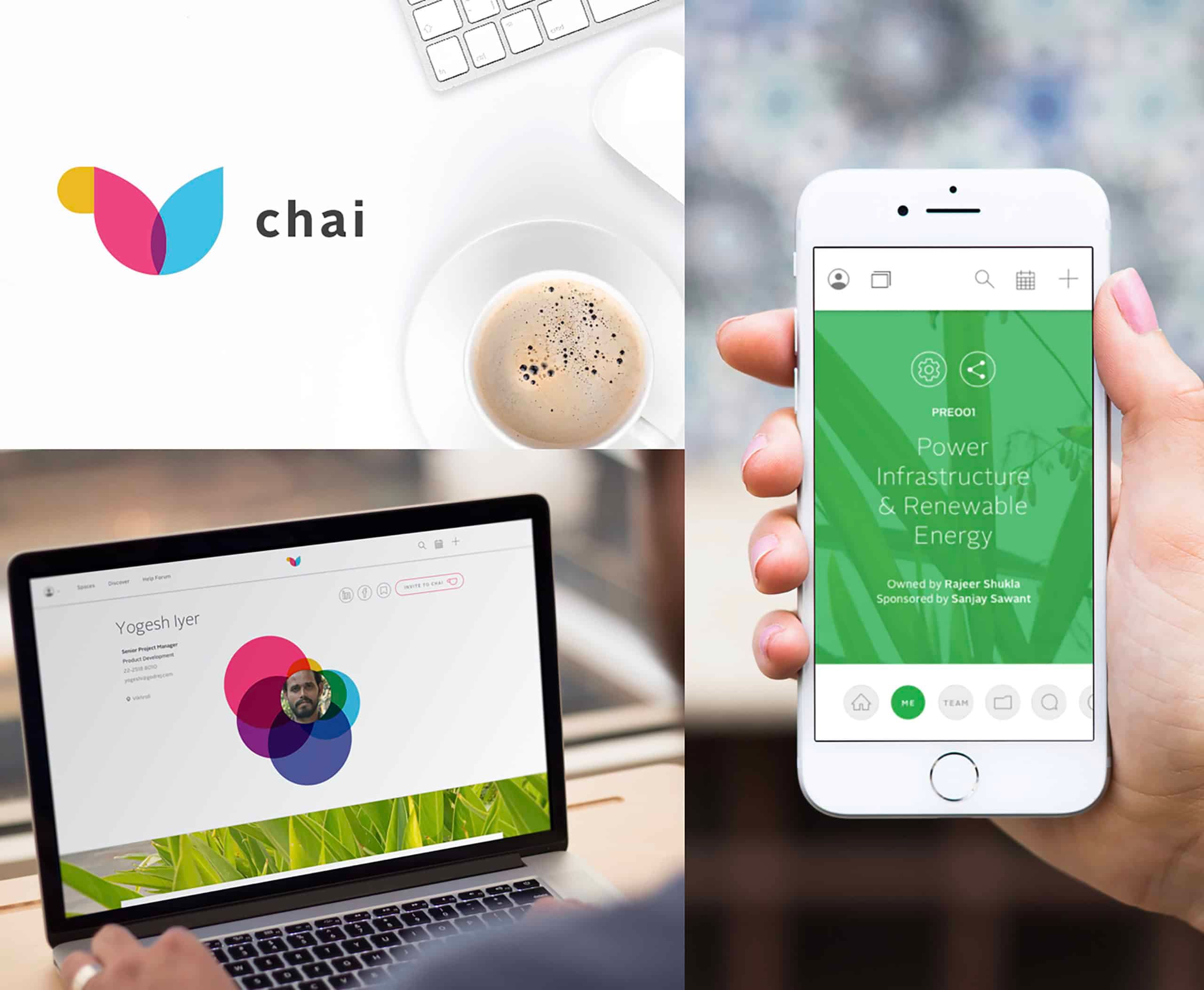 Godrej Chai Brand App Screens On Devices