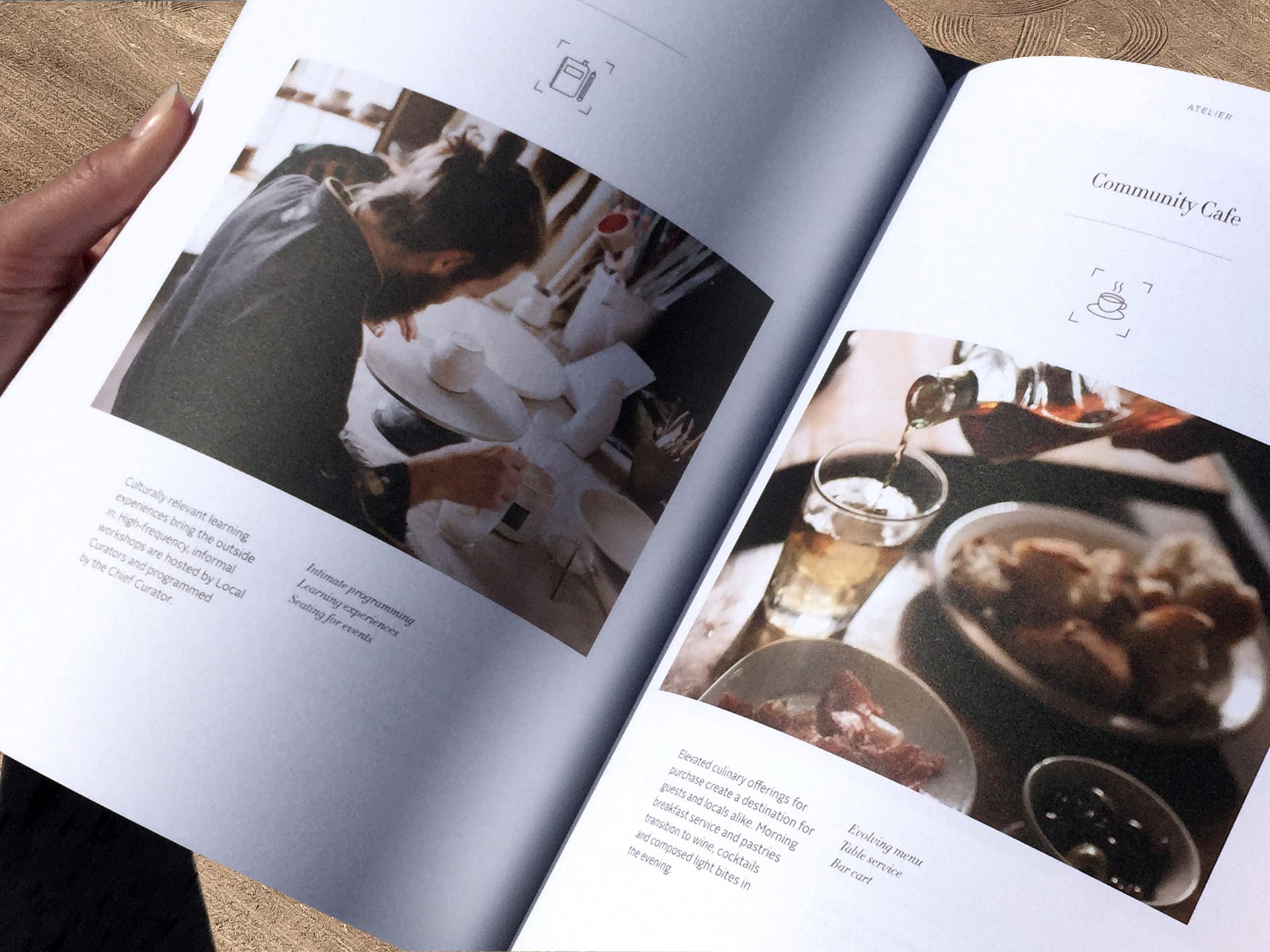 Hyatt Atelier Book Spread Community Cafe Images