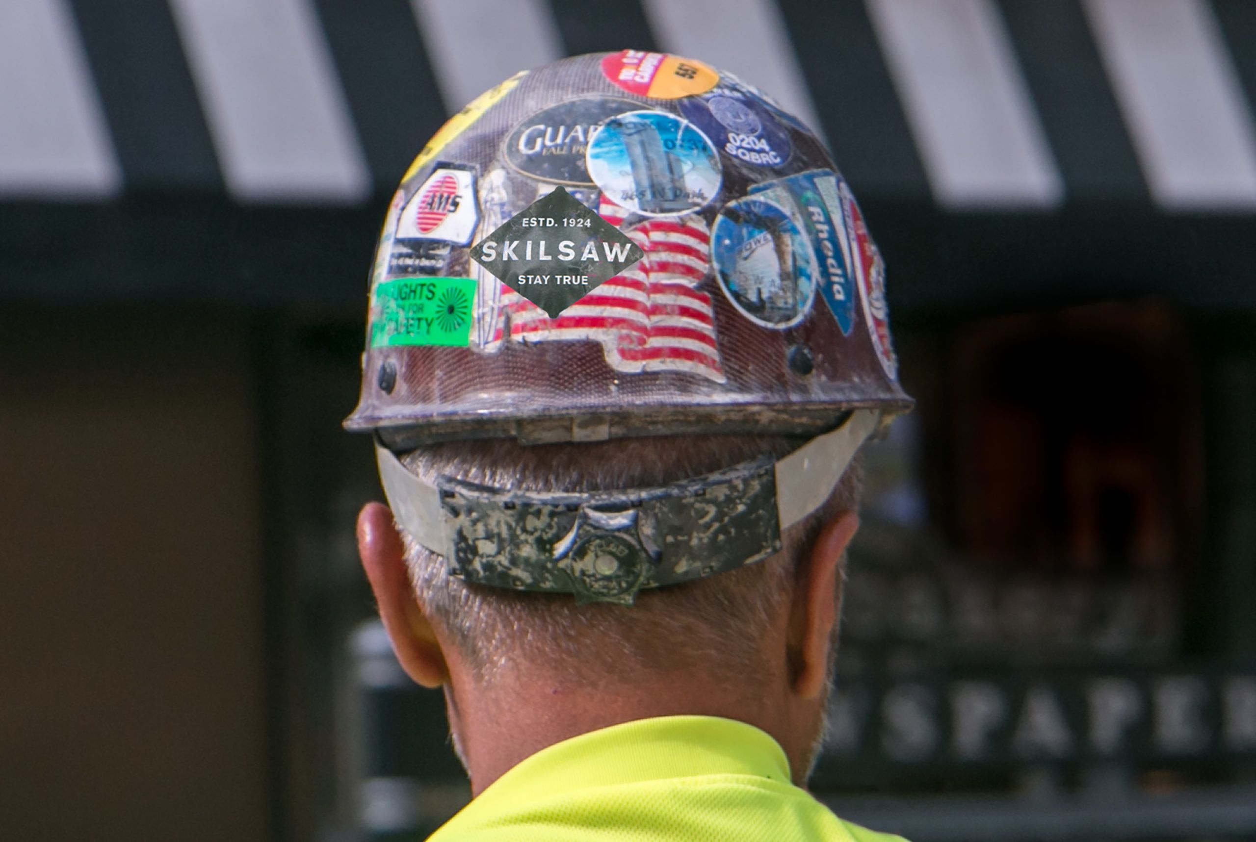 Skilsaw Worker Hard Hat Stickers