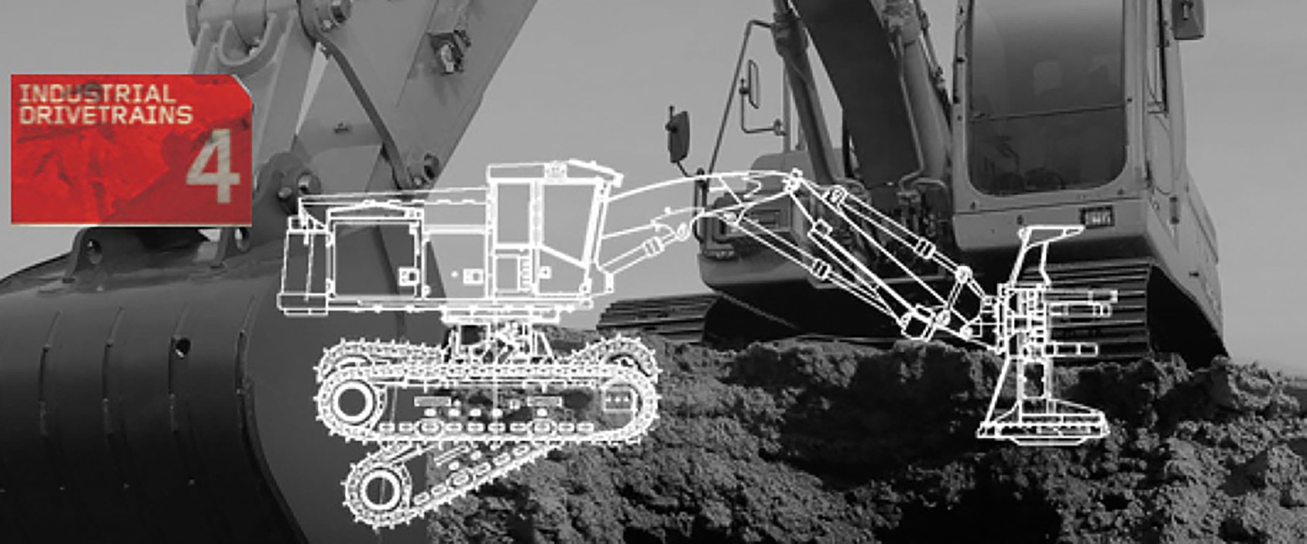 Snap On Industrial Drivetrains Excavator Blueprint Overlay