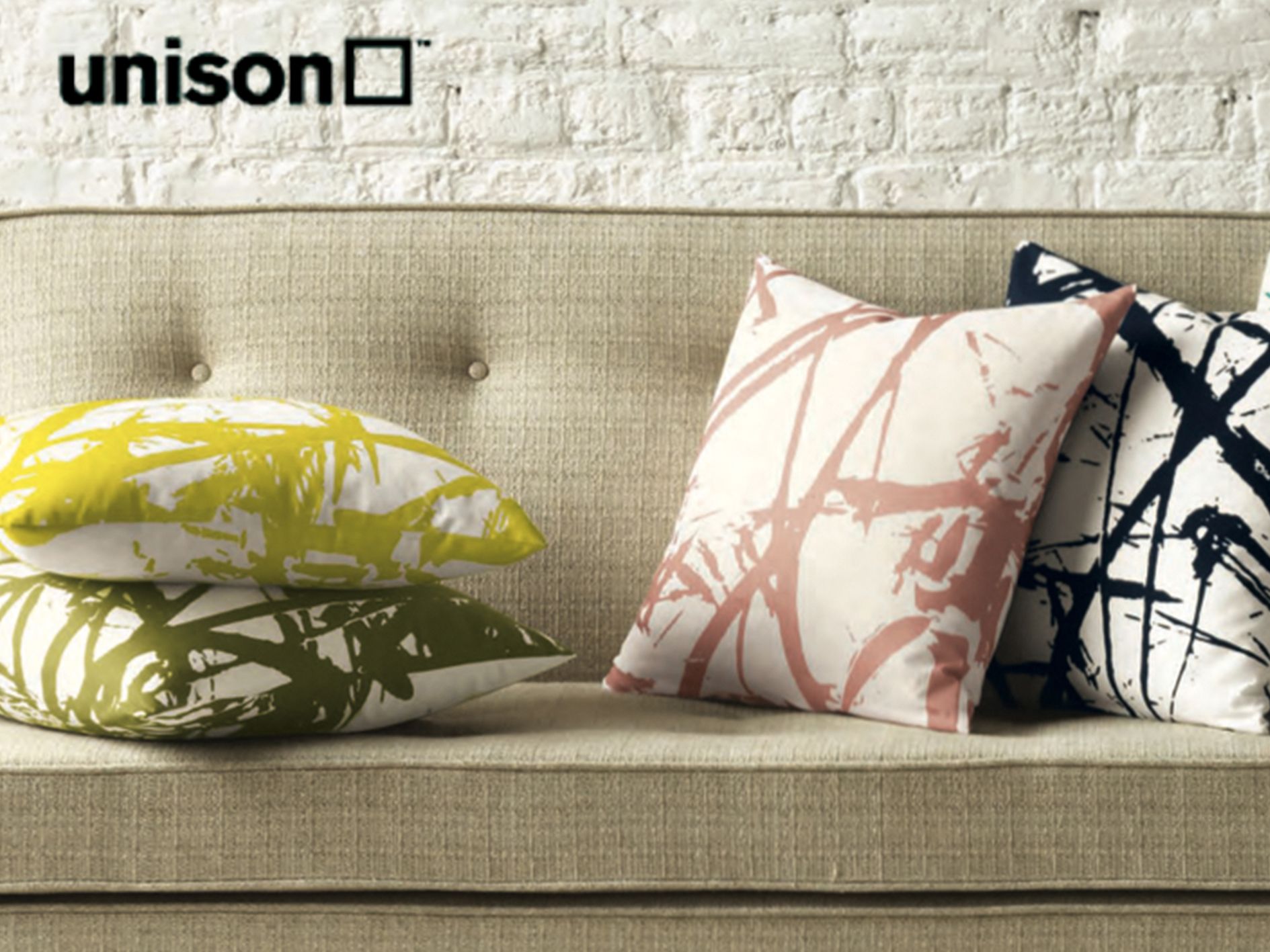Unison Throw Pillows On Sofa Lifestyle