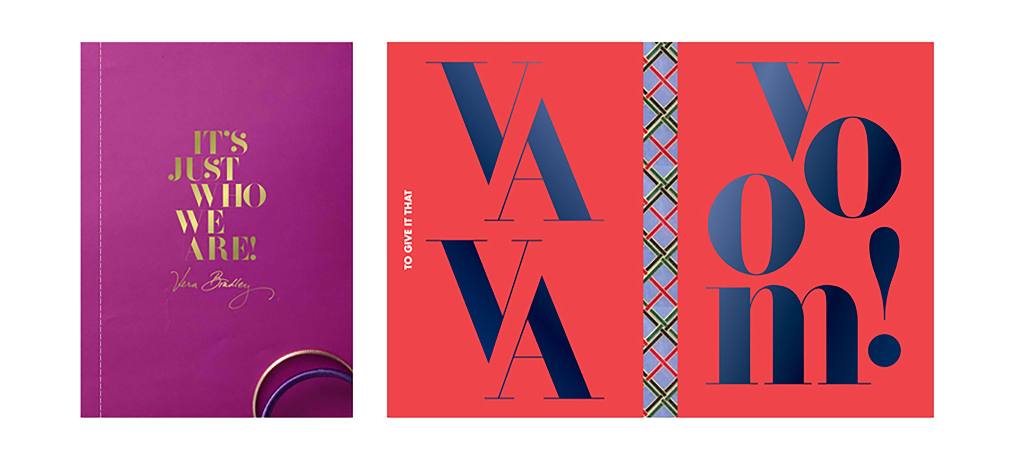 Vera Bradley Branded Notebook And Typography Covers