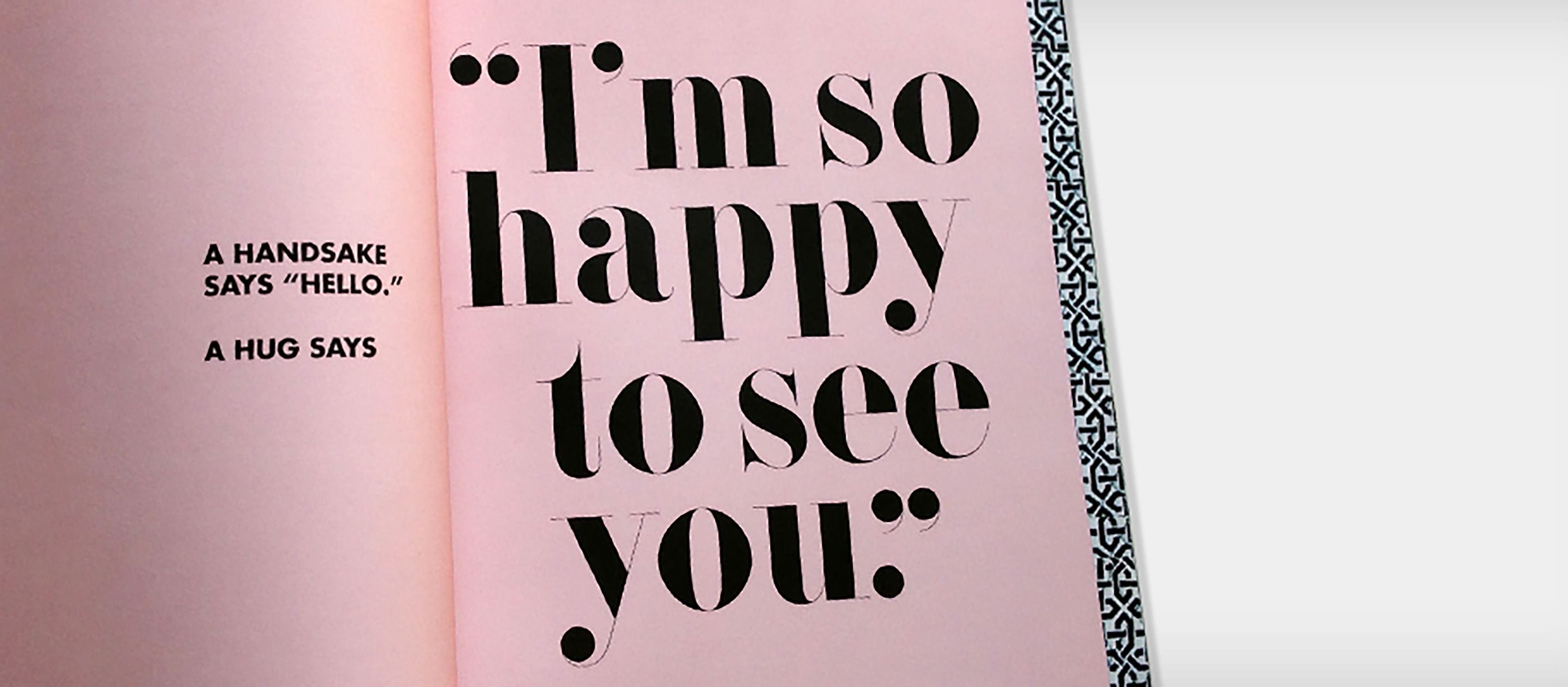 Vera Bradley Im So Happy To See You Quote Spread